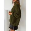 imagePRETTYGARDEN Oversized Sweaters for Women Fall Clothes 2026 Long Sleeve Mock Neck Tops Chunky Knit Pullover Winter ClothingArmy Green