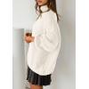 imagePRETTYGARDEN Oversized Sweaters for Women Fall Clothes 2026 Long Sleeve Mock Neck Tops Chunky Knit Pullover Winter ClothingWhite