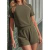 imagePRETTYGARDEN Shorts Sets Women 2 Piece Outfits Summer 2026 Matching Workout Athletic Clothing Casual Spring Travel LoungewearArmy Green