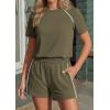 imagePRETTYGARDEN Shorts Sets Women 2 Piece Outfits Summer 2026 Matching Workout Athletic Clothing Casual Spring Travel LoungewearArmy Green