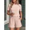 imagePRETTYGARDEN Shorts Sets Women 2 Piece Outfits Summer 2026 Matching Workout Athletic Clothing Casual Spring Travel LoungewearBeige