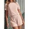 imagePRETTYGARDEN Shorts Sets Women 2 Piece Outfits Summer 2026 Matching Workout Athletic Clothing Casual Spring Travel LoungewearBeige