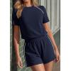 imagePRETTYGARDEN Shorts Sets Women 2 Piece Outfits Summer 2026 Matching Workout Athletic Clothing Casual Spring Travel LoungewearNavy Blue