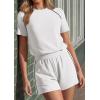 imagePRETTYGARDEN Shorts Sets Women 2 Piece Outfits Summer 2026 Matching Workout Athletic Clothing Casual Spring Travel LoungewearWhite