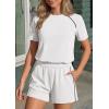 imagePRETTYGARDEN Shorts Sets Women 2 Piece Outfits Summer 2026 Matching Workout Athletic Clothing Casual Spring Travel LoungewearWhite
