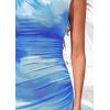 imagePRETTYGARDEN Summer Dresses for Women 2026 Sleeveless Bodycon Maxi Spring Mock Neck Tie Dye Mesh Cocktail Going Out DressFloral Blue