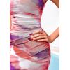 imagePRETTYGARDEN Summer Dresses for Women 2026 Sleeveless Bodycon Maxi Spring Mock Neck Tie Dye Mesh Cocktail Going Out DressFloral Pink Purple