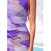 imagePRETTYGARDEN Summer Dresses for Women 2026 Sleeveless Bodycon Maxi Spring Mock Neck Tie Dye Mesh Cocktail Going Out DressFloral Purple