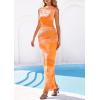 imagePRETTYGARDEN Summer Dresses for Women 2026 Sleeveless Bodycon Maxi Spring Mock Neck Tie Dye Mesh Cocktail Going Out DressFloral Yellow