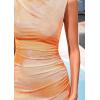 imagePRETTYGARDEN Summer Dresses for Women 2026 Sleeveless Bodycon Maxi Spring Mock Neck Tie Dye Mesh Cocktail Going Out DressFloral Yellow