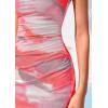 imagePRETTYGARDEN Summer Dresses for Women 2026 Sleeveless Bodycon Maxi Spring Mock Neck Tie Dye Mesh Cocktail Going Out DressPink Floral