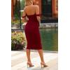 imagePRETTYGARDEN Summer Off The Shoulder Ruched Bodycon Dresses Sleeveless Sexy Party Club Midi DressWine Red