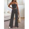 imagePRETTYGARDEN Two Piece Striped Sets for Women Summer Travel Outfits 2026 Spring Y2K Going Out Vacation Clothes LoungewearBlack Dark Grey