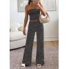 imagePRETTYGARDEN Two Piece Striped Sets for Women Summer Travel Outfits 2026 Spring Y2K Going Out Vacation Clothes LoungewearBlack Dark Grey