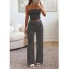 imagePRETTYGARDEN Two Piece Striped Sets for Women Summer Travel Outfits 2026 Spring Y2K Going Out Vacation Clothes LoungewearBlack Dark Grey
