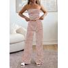 imagePRETTYGARDEN Two Piece Striped Sets for Women Summer Travel Outfits 2026 Spring Y2K Going Out Vacation Clothes LoungewearBrick Red