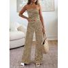 imagePRETTYGARDEN Two Piece Striped Sets for Women Summer Travel Outfits 2026 Spring Y2K Going Out Vacation Clothes LoungewearBrown White