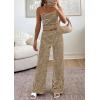 imagePRETTYGARDEN Two Piece Striped Sets for Women Summer Travel Outfits 2026 Spring Y2K Going Out Vacation Clothes LoungewearBrown White