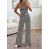 imagePRETTYGARDEN Two Piece Striped Sets for Women Summer Travel Outfits 2026 Spring Y2K Going Out Vacation Clothes LoungewearGrey Black