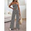 imagePRETTYGARDEN Two Piece Striped Sets for Women Summer Travel Outfits 2026 Spring Y2K Going Out Vacation Clothes LoungewearGrey Black