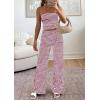 imagePRETTYGARDEN Two Piece Striped Sets for Women Summer Travel Outfits 2026 Spring Y2K Going Out Vacation Clothes LoungewearGrey Burgundy