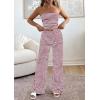 imagePRETTYGARDEN Two Piece Striped Sets for Women Summer Travel Outfits 2026 Spring Y2K Going Out Vacation Clothes LoungewearGrey Burgundy