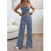 imagePRETTYGARDEN Two Piece Striped Sets for Women Summer Travel Outfits 2026 Spring Y2K Going Out Vacation Clothes LoungewearNavy Blue White