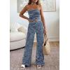 imagePRETTYGARDEN Two Piece Striped Sets for Women Summer Travel Outfits 2026 Spring Y2K Going Out Vacation Clothes LoungewearNavy Blue White