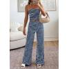 imagePRETTYGARDEN Two Piece Striped Sets for Women Summer Travel Outfits 2026 Spring Y2K Going Out Vacation Clothes LoungewearNavy Blue White