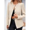 imagePRETTYGARDEN Womens 2026 Fall Blazers Button Down Fitted Lightweight Dressy Work Suit Jackets Trendy Business Casual OutfitsBeige