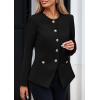 imagePRETTYGARDEN Womens 2026 Fall Blazers Button Down Fitted Lightweight Dressy Work Suit Jackets Trendy Business Casual OutfitsBlack
