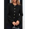 imagePRETTYGARDEN Womens 2026 Fall Blazers Button Down Fitted Lightweight Dressy Work Suit Jackets Trendy Business Casual OutfitsBlack