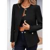 imagePRETTYGARDEN Womens 2026 Fall Blazers Button Down Fitted Lightweight Dressy Work Suit Jackets Trendy Business Casual OutfitsBlack