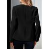 imagePRETTYGARDEN Womens 2026 Fall Blazers Button Down Fitted Lightweight Dressy Work Suit Jackets Trendy Business Casual OutfitsBlack