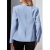 imagePRETTYGARDEN Womens 2026 Fall Blazers Button Down Fitted Lightweight Dressy Work Suit Jackets Trendy Business Casual OutfitsBlue