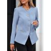 imagePRETTYGARDEN Womens 2026 Fall Blazers Button Down Fitted Lightweight Dressy Work Suit Jackets Trendy Business Casual OutfitsBlue