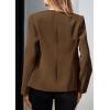 imagePRETTYGARDEN Womens 2026 Fall Blazers Button Down Fitted Lightweight Dressy Work Suit Jackets Trendy Business Casual OutfitsBrown