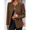 imagePRETTYGARDEN Womens 2026 Fall Blazers Button Down Fitted Lightweight Dressy Work Suit Jackets Trendy Business Casual OutfitsBrown