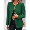 imagePRETTYGARDEN Womens 2026 Fall Blazers Button Down Fitted Lightweight Dressy Work Suit Jackets Trendy Business Casual OutfitsDark Green