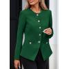 imagePRETTYGARDEN Womens 2026 Fall Blazers Button Down Fitted Lightweight Dressy Work Suit Jackets Trendy Business Casual OutfitsDark Green