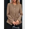 imagePRETTYGARDEN Womens 2026 Fall Blazers Button Down Fitted Lightweight Dressy Work Suit Jackets Trendy Business Casual OutfitsKhaki