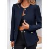 imagePRETTYGARDEN Womens 2026 Fall Blazers Button Down Fitted Lightweight Dressy Work Suit Jackets Trendy Business Casual OutfitsNavy Blue