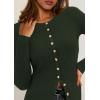 imagePRETTYGARDEN Womens 2026 Fall Cardigan Sweaters Lightweight Long Sleeve Button up Ribbed Knit Tops Winter Fashion ClothesArmy Green