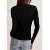 imagePRETTYGARDEN Womens 2026 Fall Cardigan Sweaters Lightweight Long Sleeve Button up Ribbed Knit Tops Winter Fashion ClothesBlack