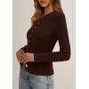 imagePRETTYGARDEN Womens 2026 Fall Cardigan Sweaters Lightweight Long Sleeve Button up Ribbed Knit Tops Winter Fashion ClothesBrown