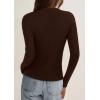 imagePRETTYGARDEN Womens 2026 Fall Cardigan Sweaters Lightweight Long Sleeve Button up Ribbed Knit Tops Winter Fashion ClothesBrown