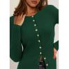 imagePRETTYGARDEN Womens 2026 Fall Cardigan Sweaters Lightweight Long Sleeve Button up Ribbed Knit Tops Winter Fashion ClothesDark Green