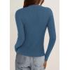 imagePRETTYGARDEN Womens 2026 Fall Cardigan Sweaters Lightweight Long Sleeve Button up Ribbed Knit Tops Winter Fashion ClothesDusty Blue