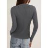 imagePRETTYGARDEN Womens 2026 Fall Cardigan Sweaters Lightweight Long Sleeve Button up Ribbed Knit Tops Winter Fashion ClothesGrey