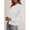imagePRETTYGARDEN Womens 2026 Fall Cardigan Sweaters Lightweight Long Sleeve Button up Ribbed Knit Tops Winter Fashion ClothesWhite